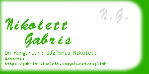 nikolett gabris business card